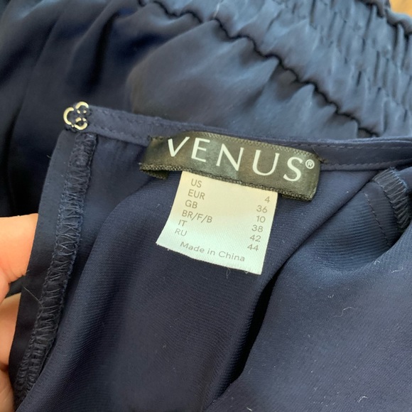 VENUS NAVY DRESS WITH STUDS - Picture 4 of 5